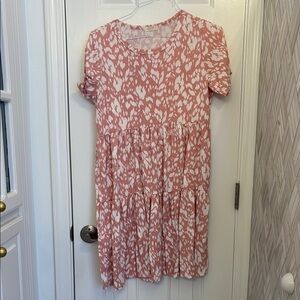Oddy Pink and White Dress - Maternity